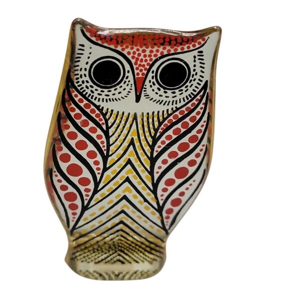 Abraham Palatnik Owl Figurine Vintage Lucite Made In Brazil Kinetic Translucent - Picture 2 of 9